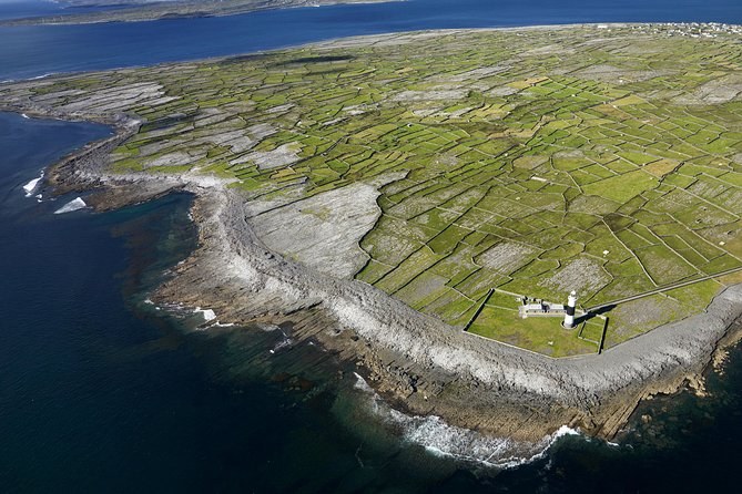 The stone-walled fields of the Aran Islands from the air