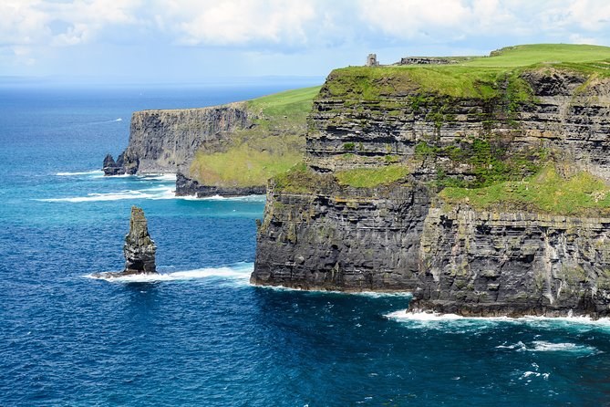 The sea stack standing off the foot of the Cliffs of Moher