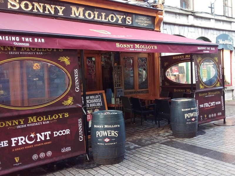 A painted pub front on a Galway street