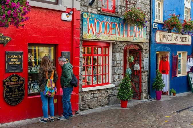 A red painted toyshop front on a Galway street