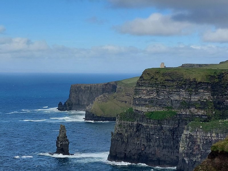 O'Brien's Tower on the headland above the Cliffs of Moher